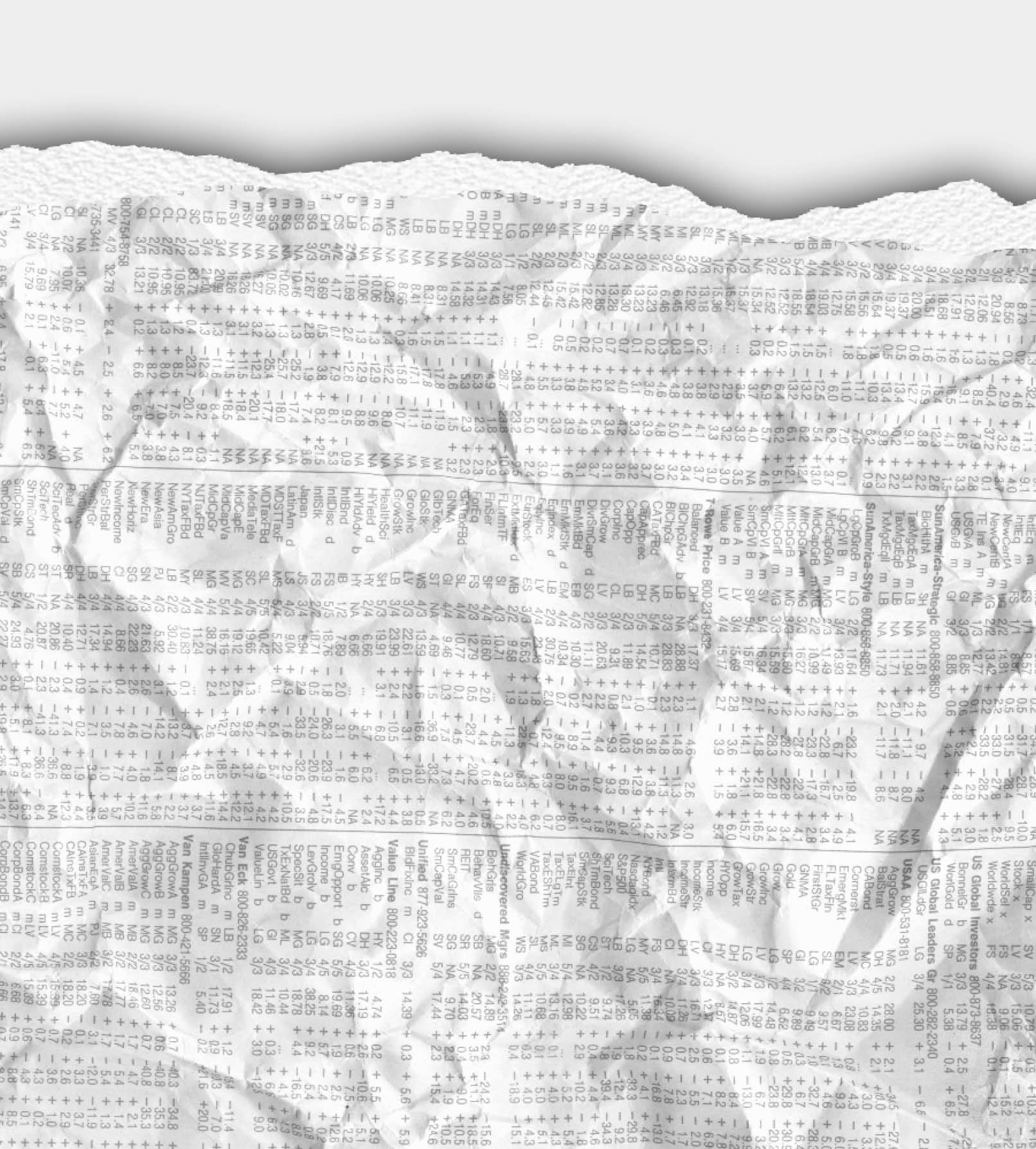 Crumpled white paper on a plain white background, representing Quality Schnallity Inc.